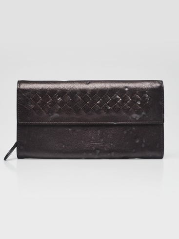 Bottega Veneta Dark Grey Nappa Leather Continental Wallet