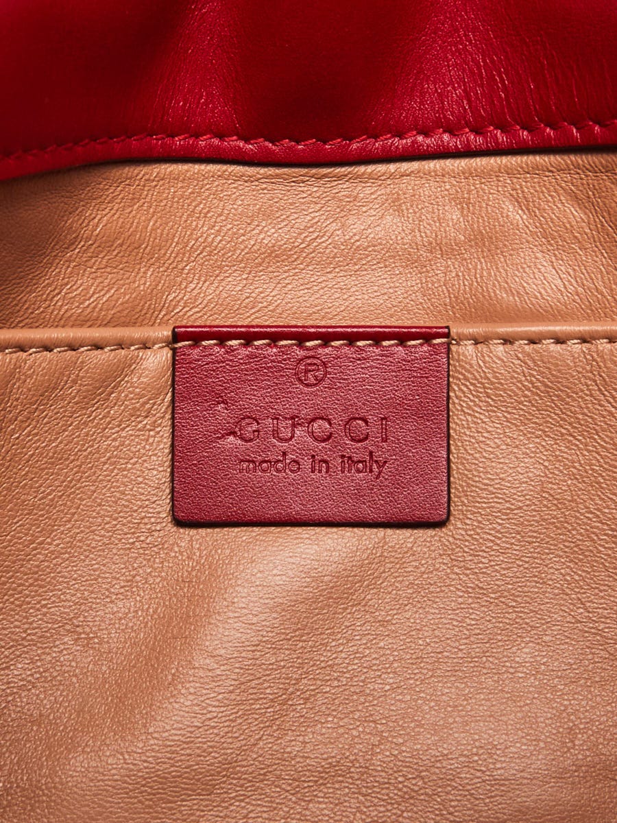 Gucci Calfskin Pearl Bee Broadway Mini Shoulder Bag (SHF-22405)