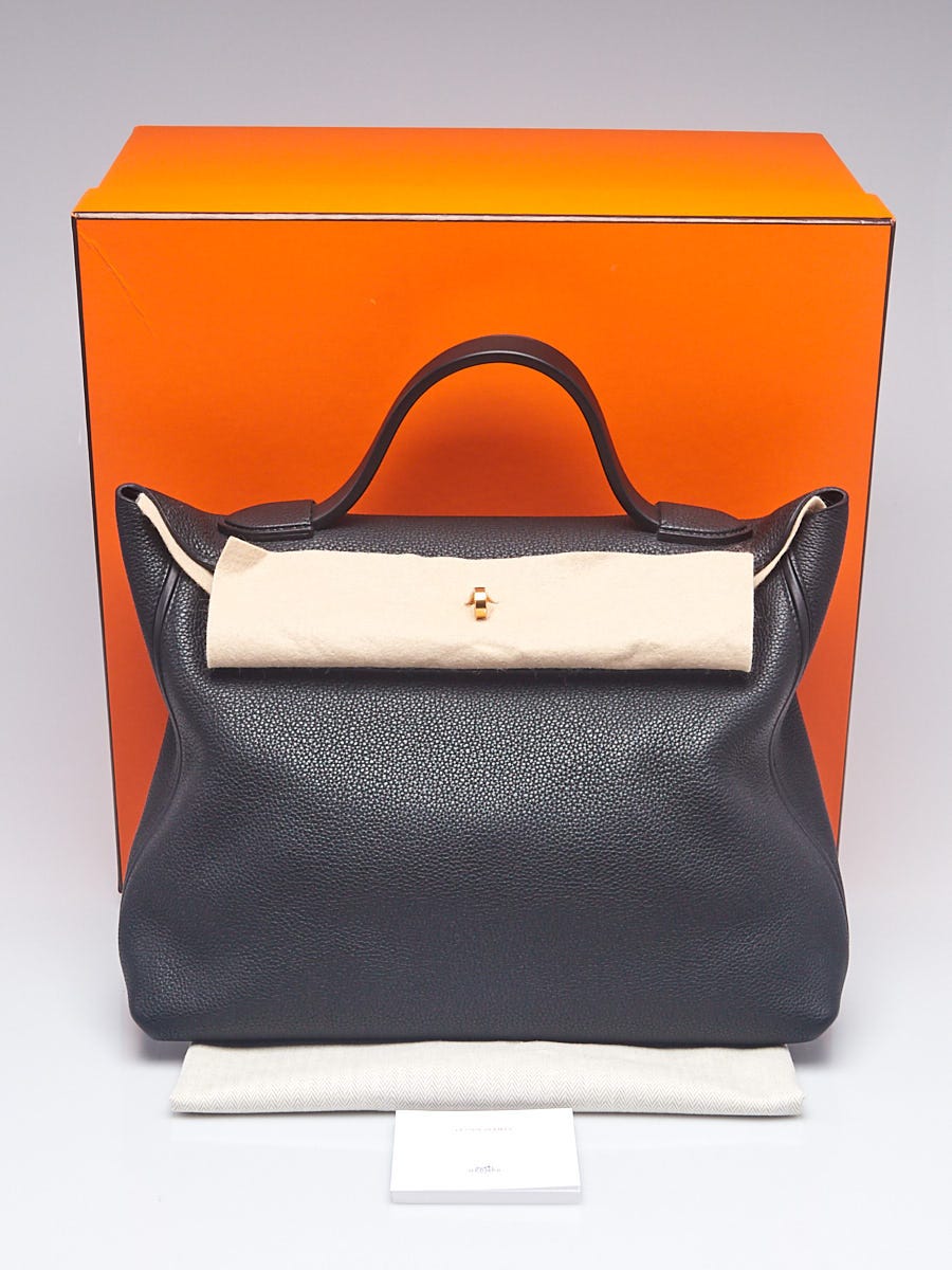 Hermes 35cm Taurillon Maurice Leather Gold Plated 24/24 Bag