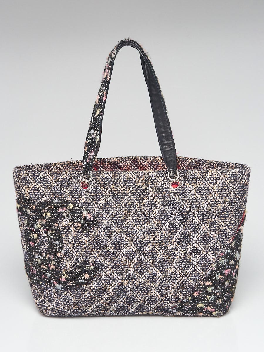 Chanel Multicolor Quilted Tweed Cambon Large Tote Bag - Yoogi's Closet