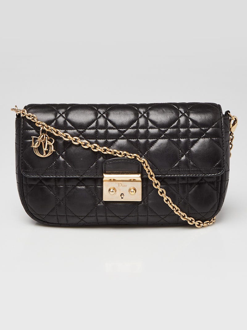 Dior - Miss Dior Mini Shoulder Bag Black Cannage Lambskin - Women