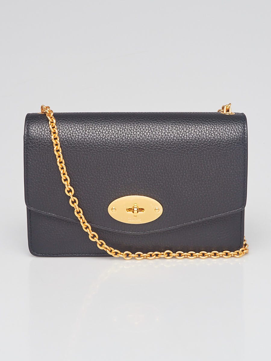 Mulberry Black Pebbled Leather Small Darley Crossbody Bag