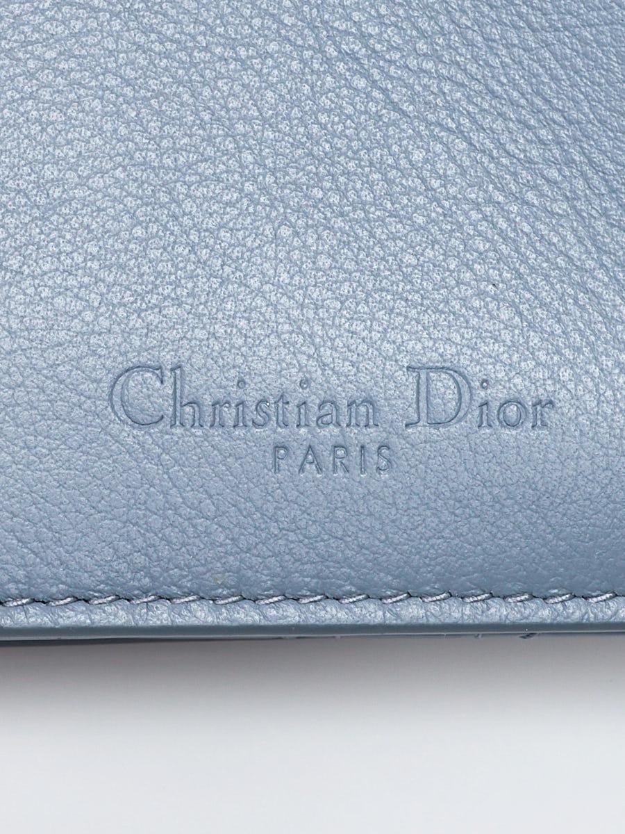 Christian Dior Light Blue Cannage Quilted Patent Leather Lady Dior