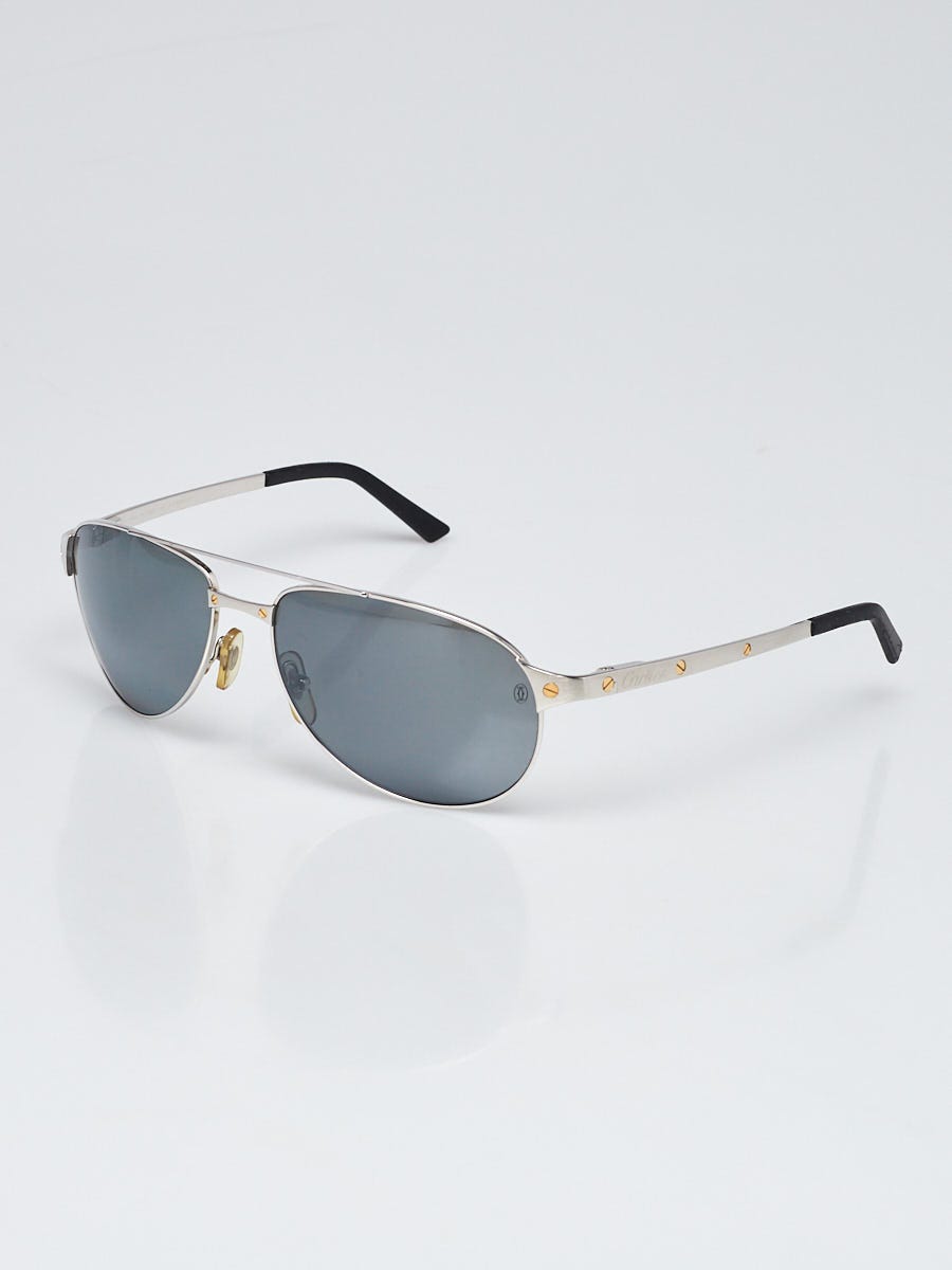 Santos aviator sunglasses Cartier Gold in Metal - 42388544