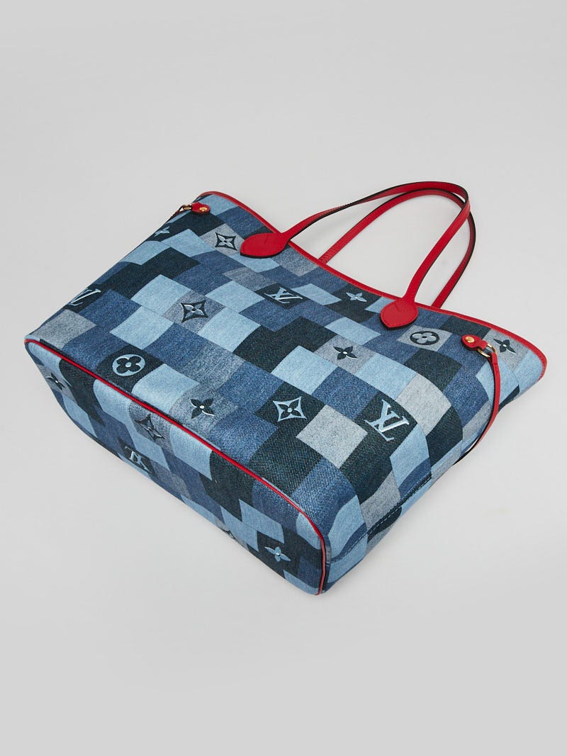 Louis Vuitton Neverfull MM Patchwork Monogram Denim Bag