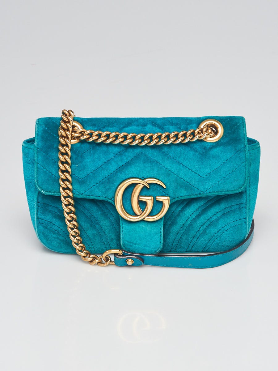 Green gucci best sale velvet bag