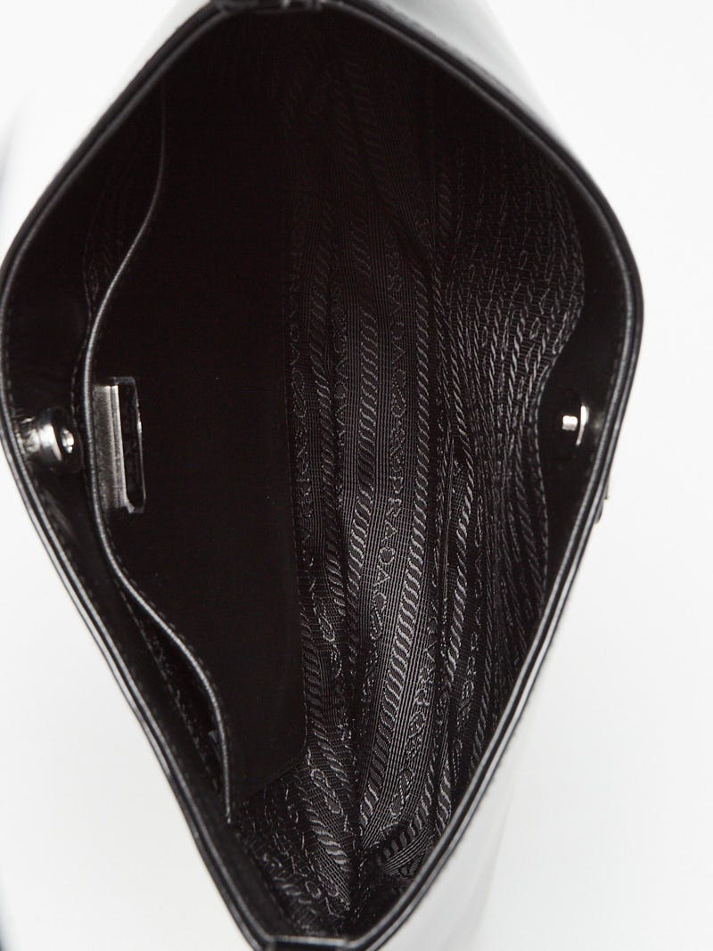 Prada Cleo Brushed Leather Shoulder Bag with Flap Black ref.1005834 - Joli  Closet