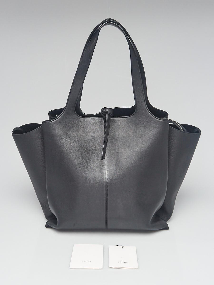 CELINE Shoulder Bag leather Black Women Used –