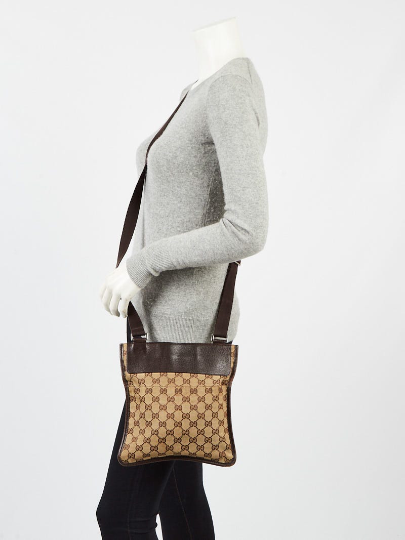 Gucci Beige/Ebony GG Canvas/Leather Crossbody bag | Yoogi's
