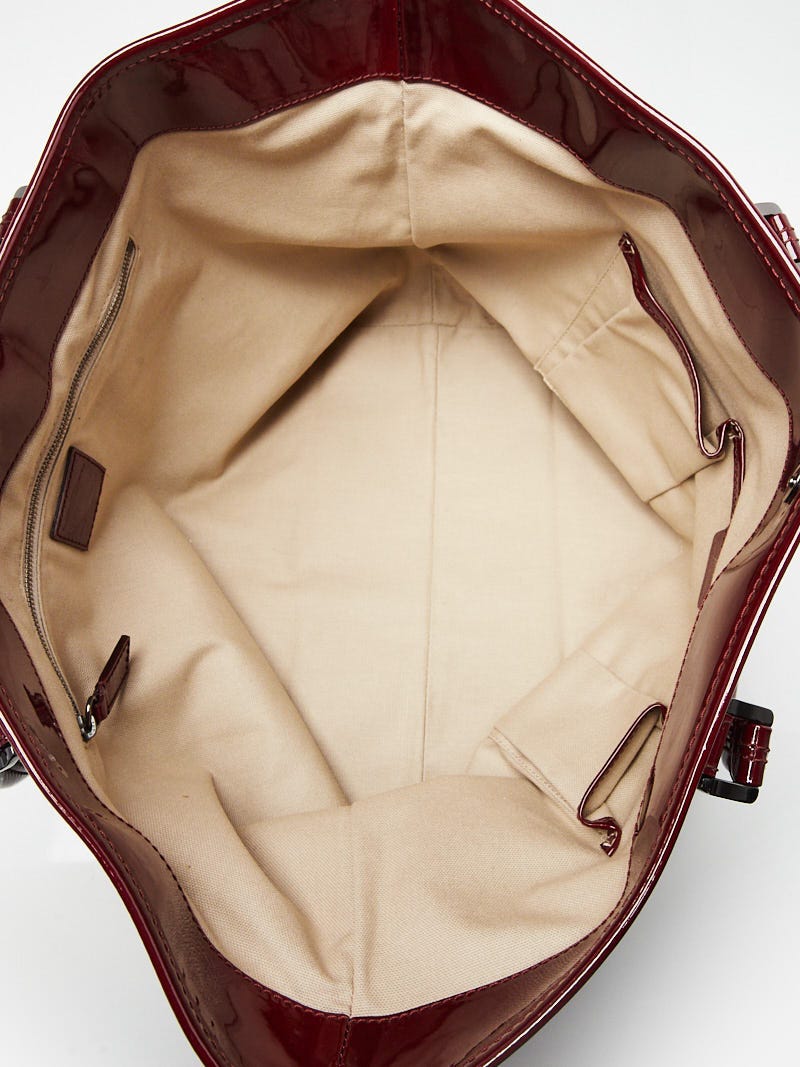 Burberry Berry Patent Leather Supernova Check Canvas Heart Large