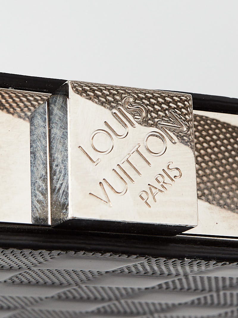 Louis Vuitton Silvertone Monogram Eclipse Pin Lock Necklace - Yoogi's Closet