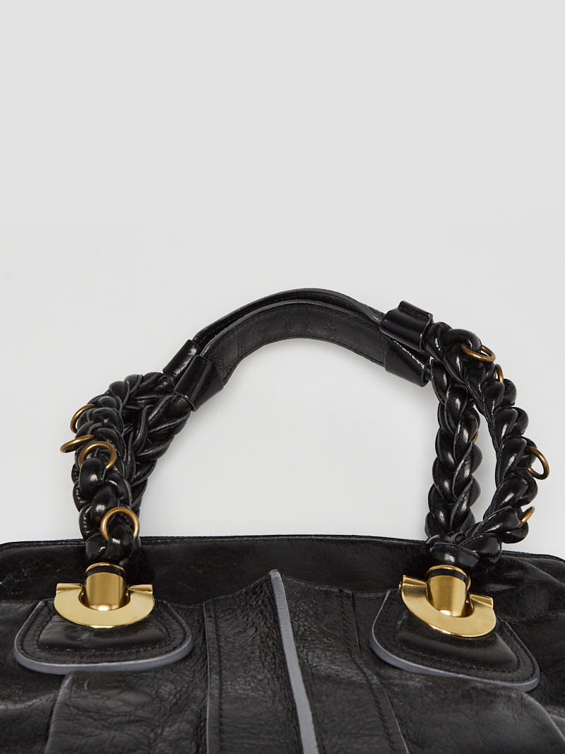 Chloe Black Leather Large Heloise Satchel Bag | Yoogi's Closet