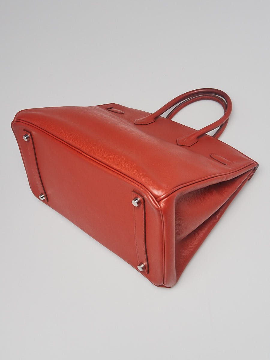 Hermes Soufre Epsom Leather Palladium Hardware Birkin 35 Bag