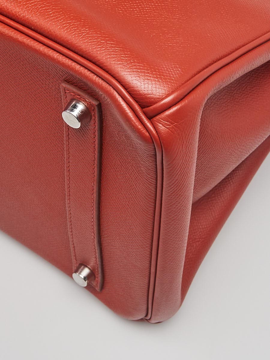 Hermes 35cm Soufre Epsom Leather Palladium Plated Birkin Bag