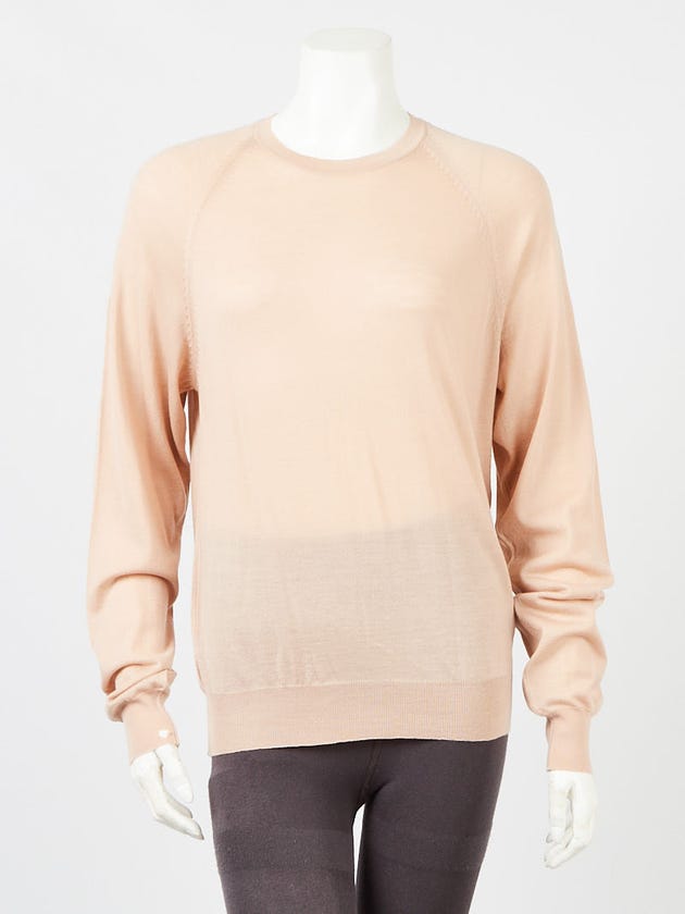 Gucci Pink Wool Crewneck Sweater Size M