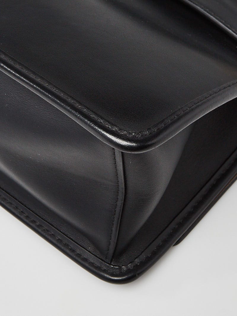 Fendi Black Smooth Calfskin Leather Kan I Logo Shoulder Bag