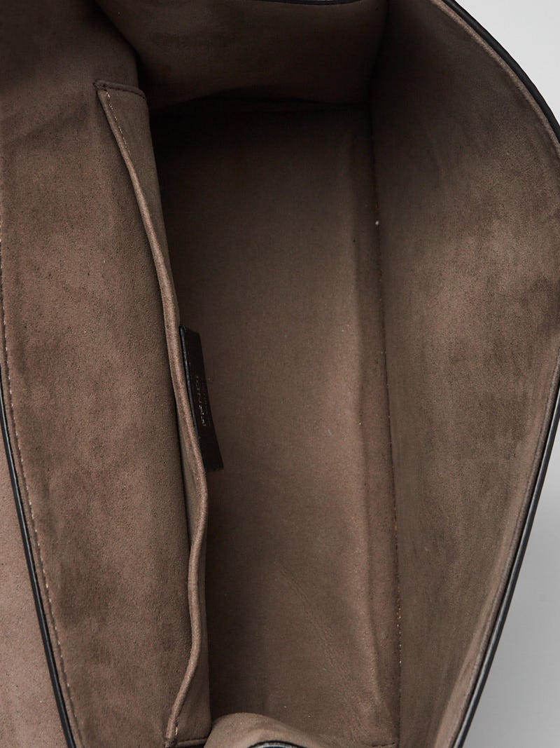 Fendi Black Leather Kan I F Logo Shoulder Bag 8BT284 - Yoogi's Closet