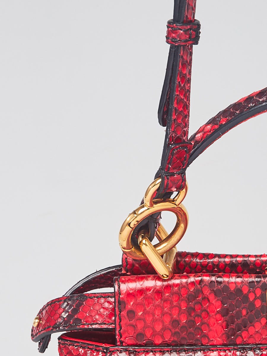VIP【関税送料無料】希少 Fendi Peekaboo Mini Peekaboo Mini Leather Red | Fendi