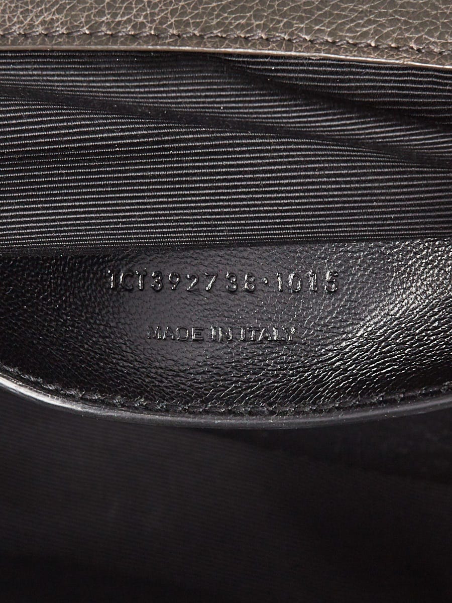 Yves Saint Laurent Black Chevron Quilted Leather/Suede Monogram Large  College Bag - Yoogi's Closet