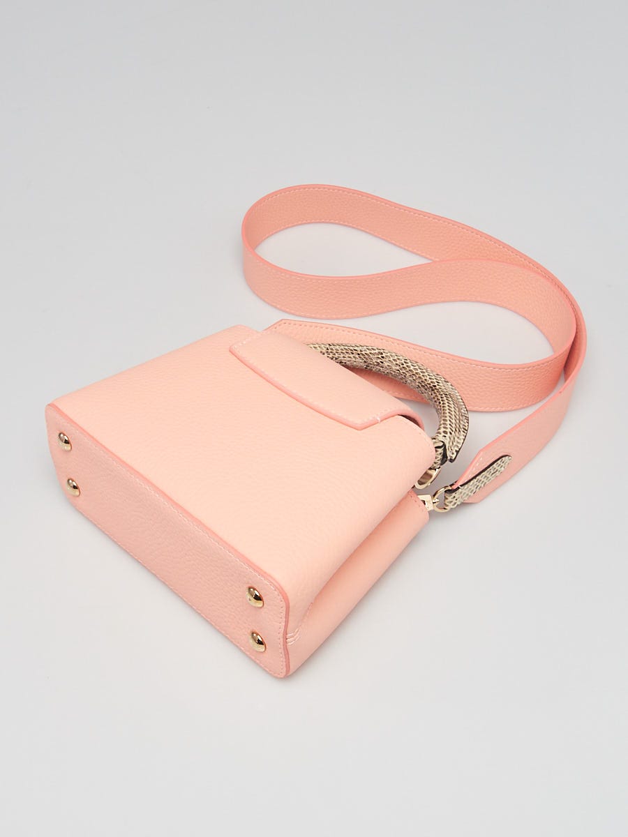 Louis Vuitton Ayers-Trimmed Taurillon Capucines Mini - Pink Mini