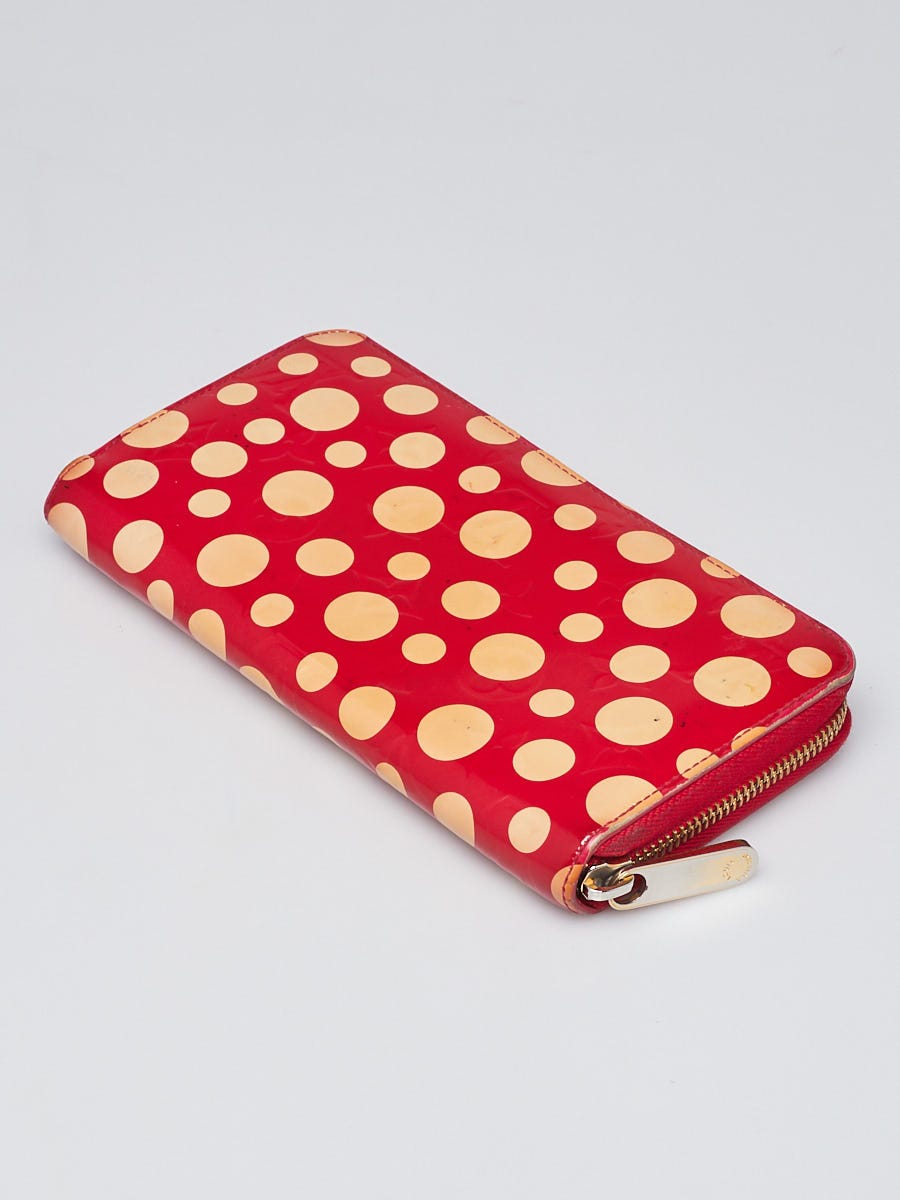 Louis Vuitton Yayoi Kusama Portefeuille M82103 Bifold Wallet Leather Red  White