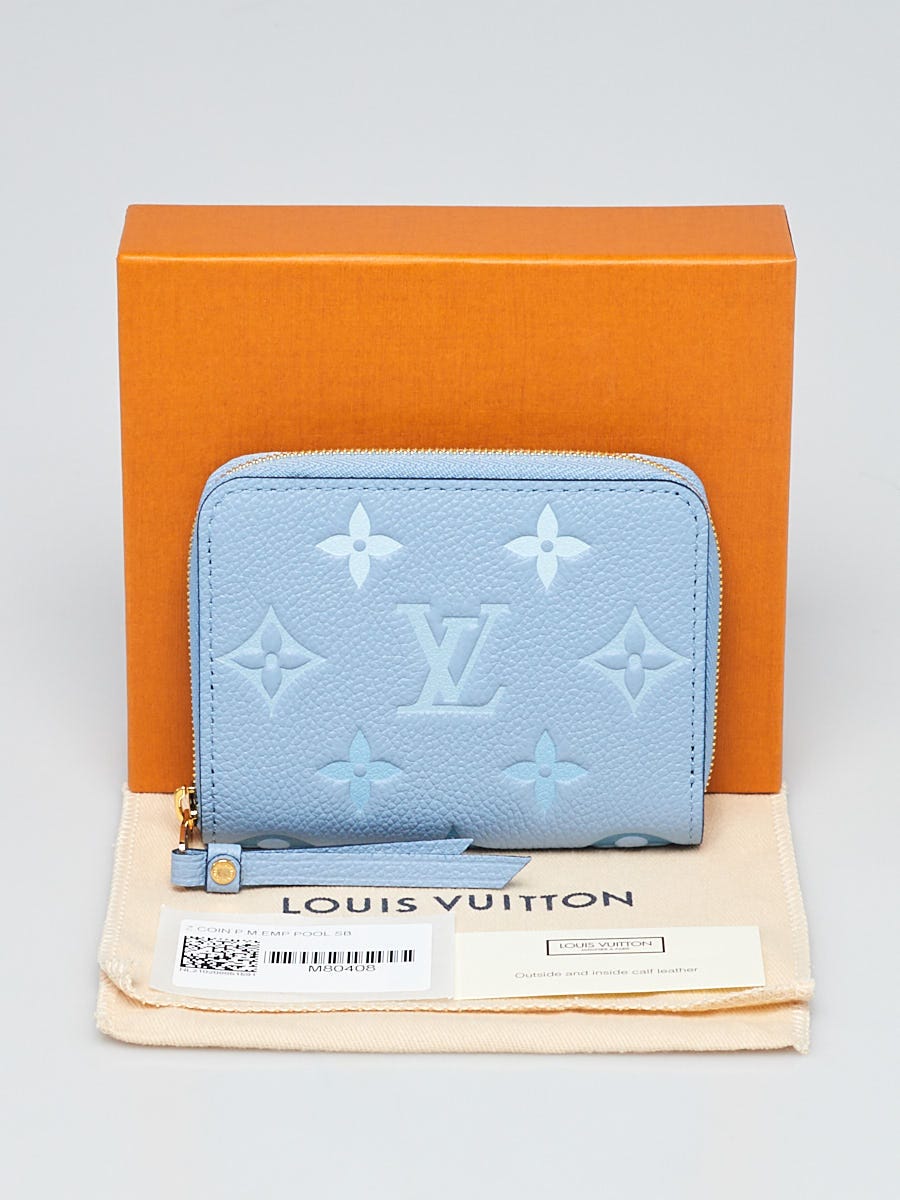 Louis Vuitton Pouch Blue Square Coin Purse By The Pool Monogram Empreinte  Giant