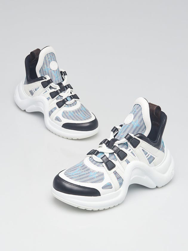 Louis Vuitton White/Multicolor Leather/Fabric Archlight Sneaker Size 6/36.5
