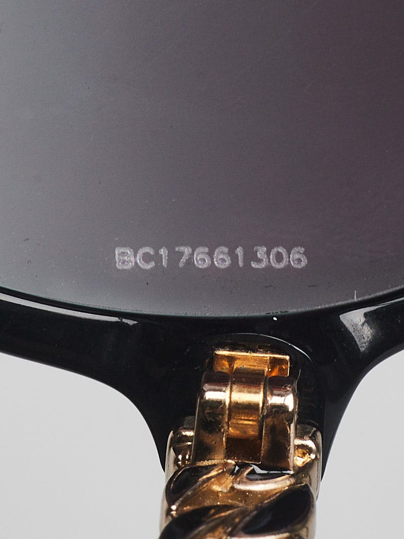 Chanel Black Plastic Frame Chain-Link Sunglasses - 5304