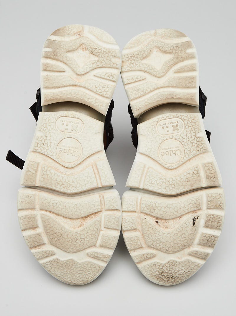 Chloe Multicolor Suede/Nylon Sonnie Sneaker Sandals Size 5.5/36