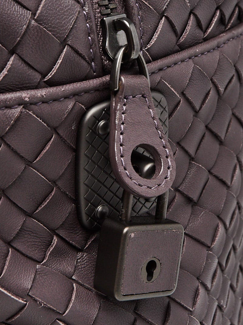 Bottega Veneta Purple Intrecciato Woven Nappa Leather New Bottega Veneta Purple Intrecciato Woven Nappa Leather New