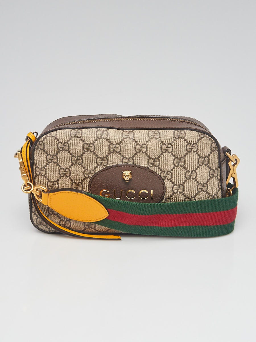 Gucci Neo Vintage Messenger GG Supreme Beige/Ebony in Coated Canvas/Leather  with Gold-tone - US