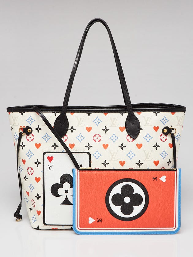 Louis Vuitton White Multicolor Monogram Canvas Game On Neverfull MM Bag