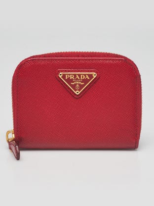 Prada Pink Saffiano Lux Leather Bow Wallet on Chain Clutch Bag - Yoogi's  Closet