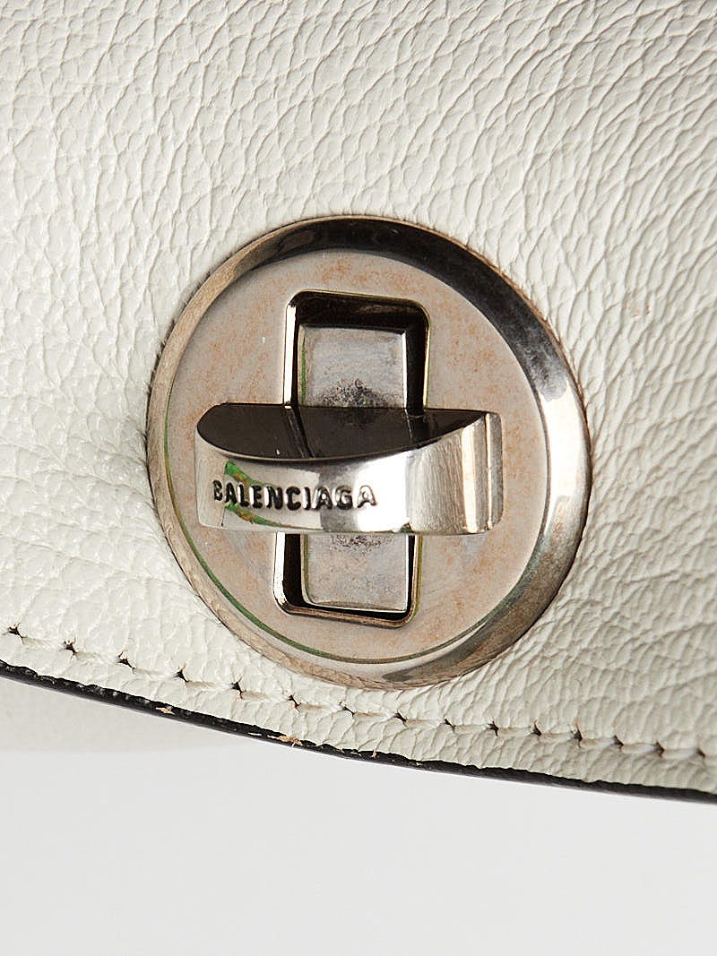 Balenciaga Tube XS Crossbody Bag in White Leather ref.756277