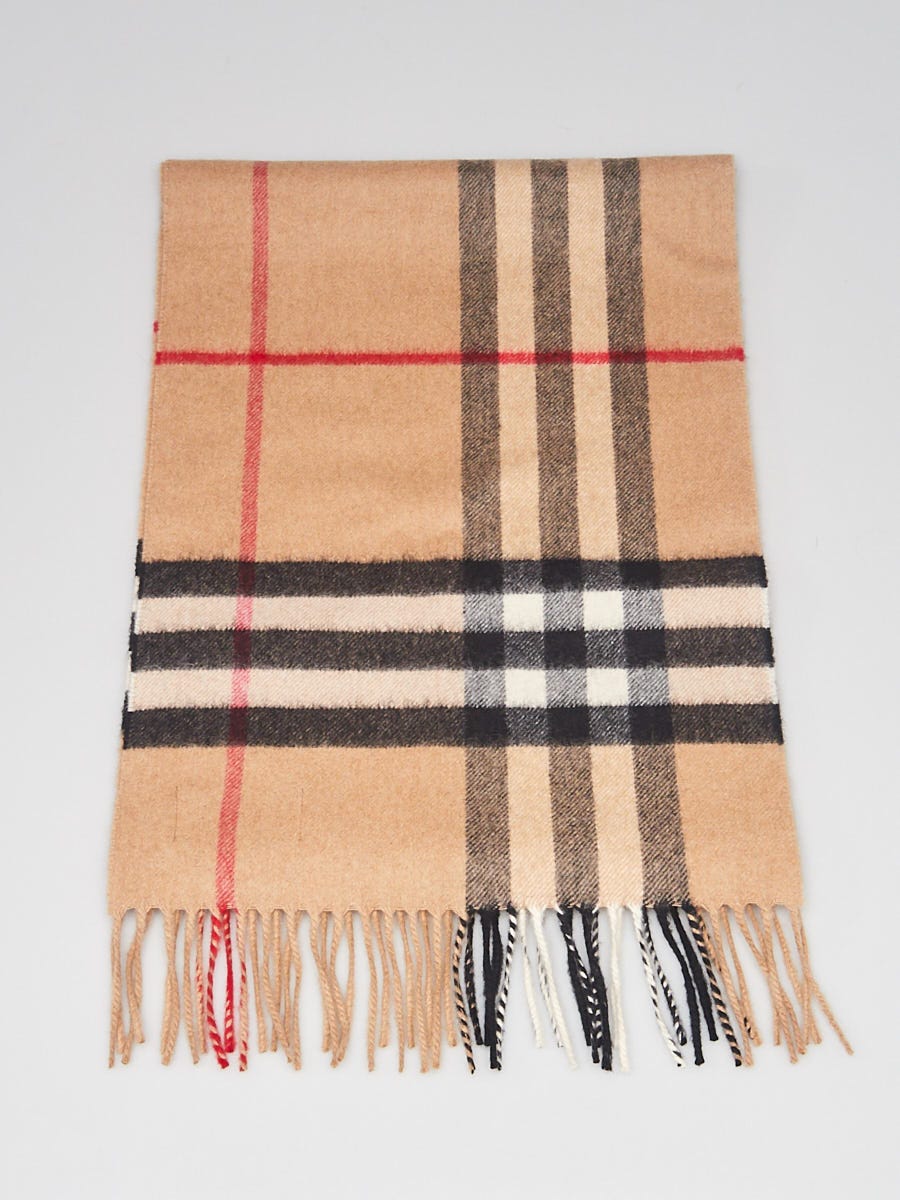 Burberry heritage camel check hotsell scarf 3929522