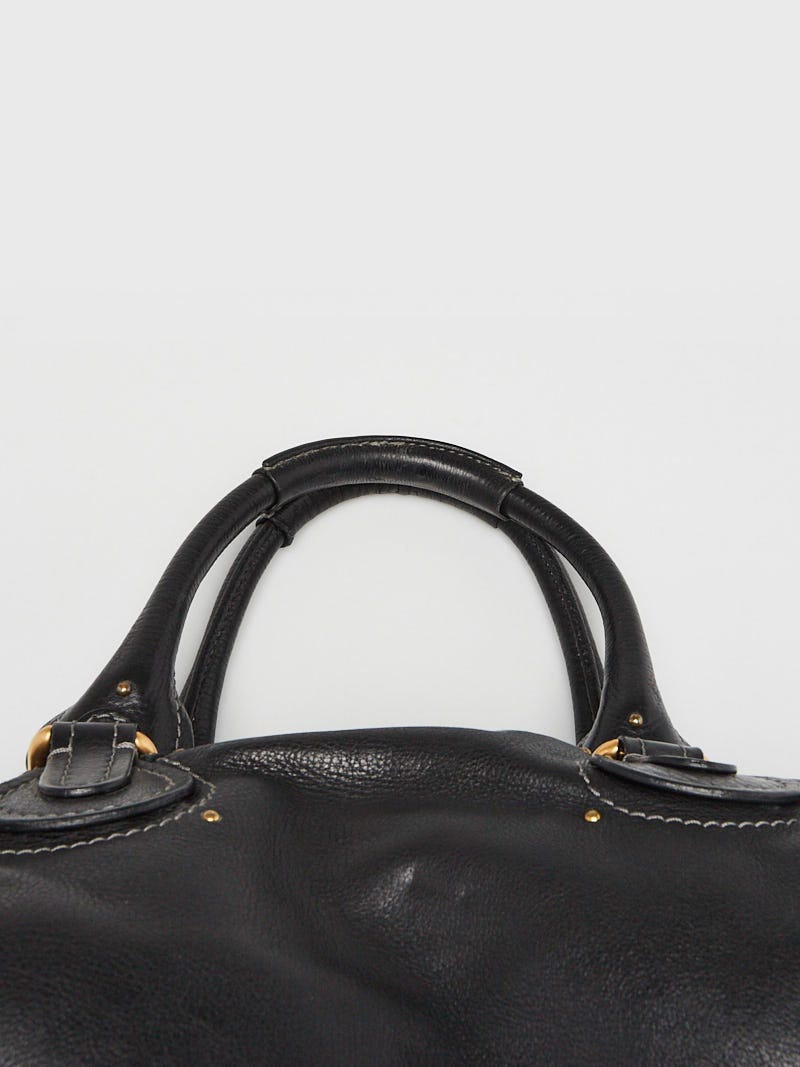 Chloe Black Leather Paddington Medium Satchel Bag | Yoogi's Closet