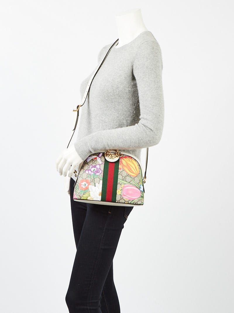 Gucci Multicolor Floral Print GG Coated Canvas Ophidia Shoulder