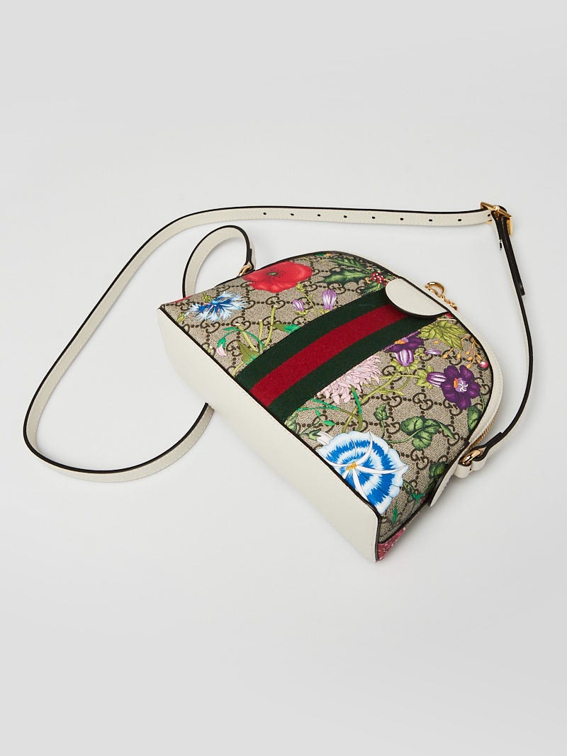 Gucci Ophidia Floral Pattern GG Logo Shoulder Bag Small Multicolor