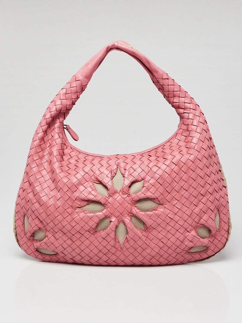 Bottega Veneta - Intrecciato Leather Hobo Bag Pink