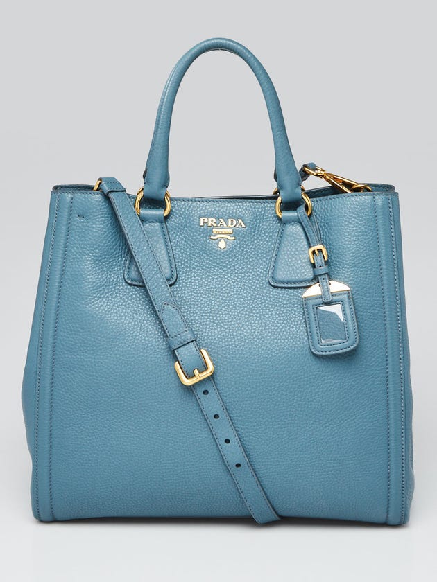 Prada Marine Vitello Daino Leather North South Tote Bag BN2495