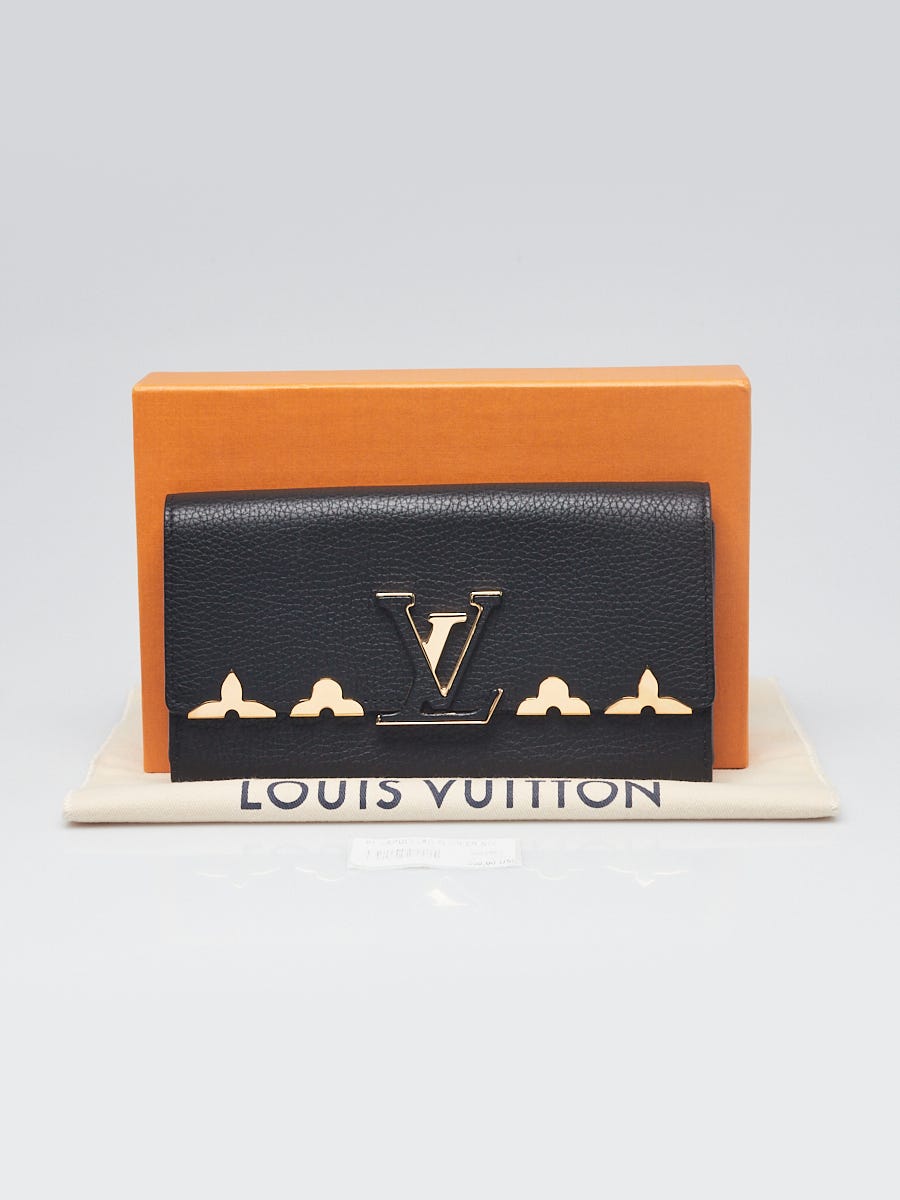 Shop Louis Vuitton CAPUCINES Calfskin Leather Folding Wallet Small