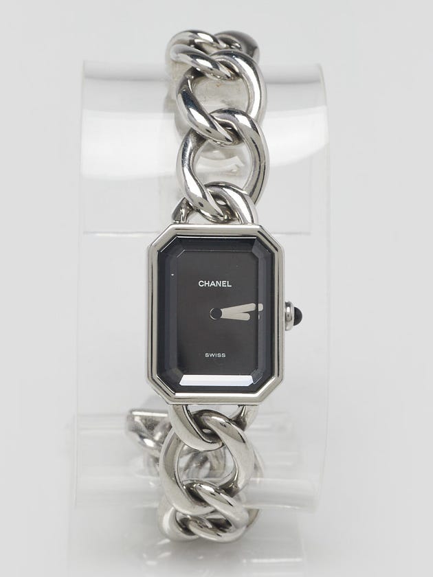 Chanel Stainless Steel Chain and Black Dial Premiere Quartz Watch H3250	