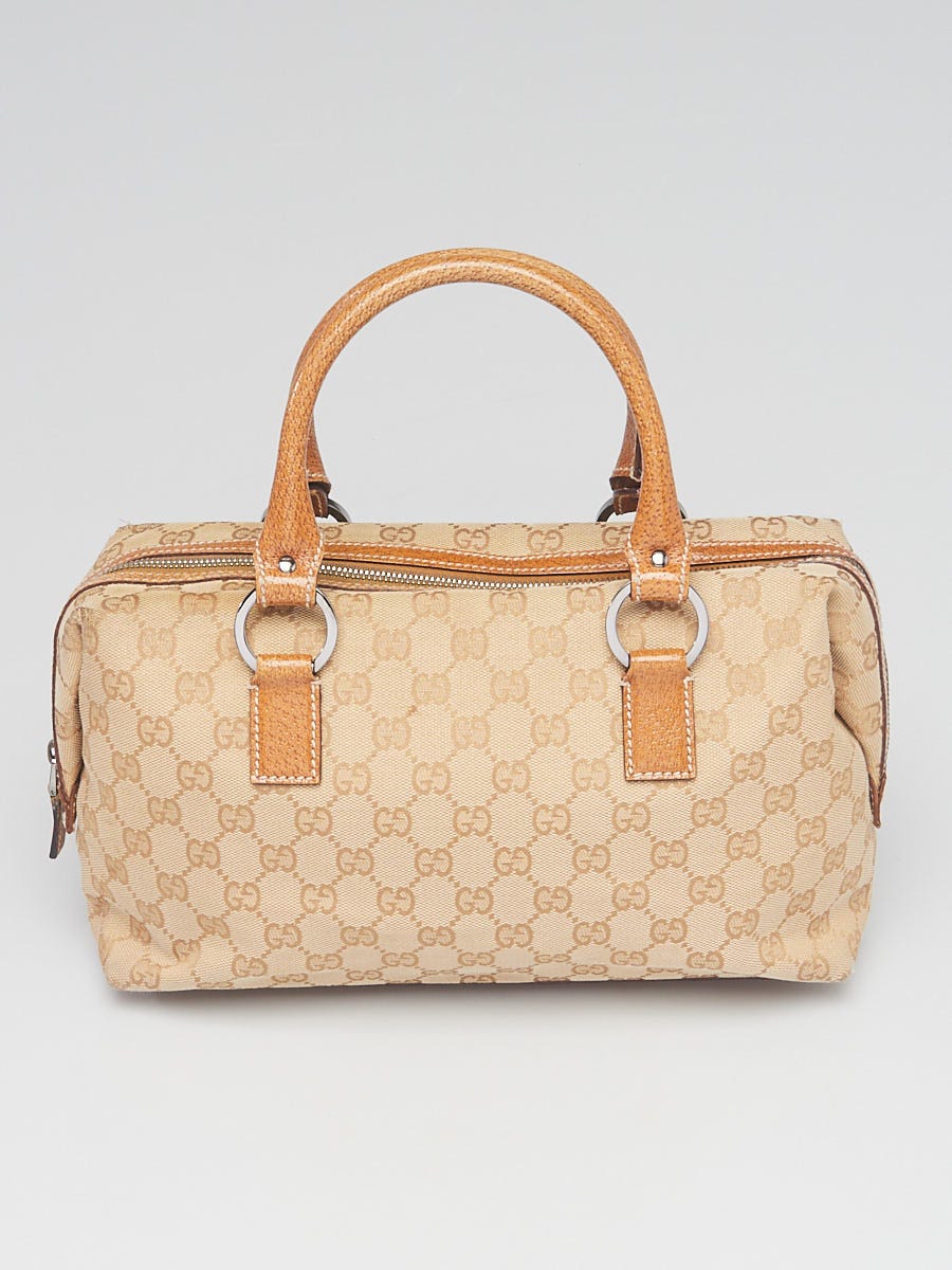AUTHENTIC GUCCI HAND BAG PURSE GG CANVAS LEATHER 113009 for Sale