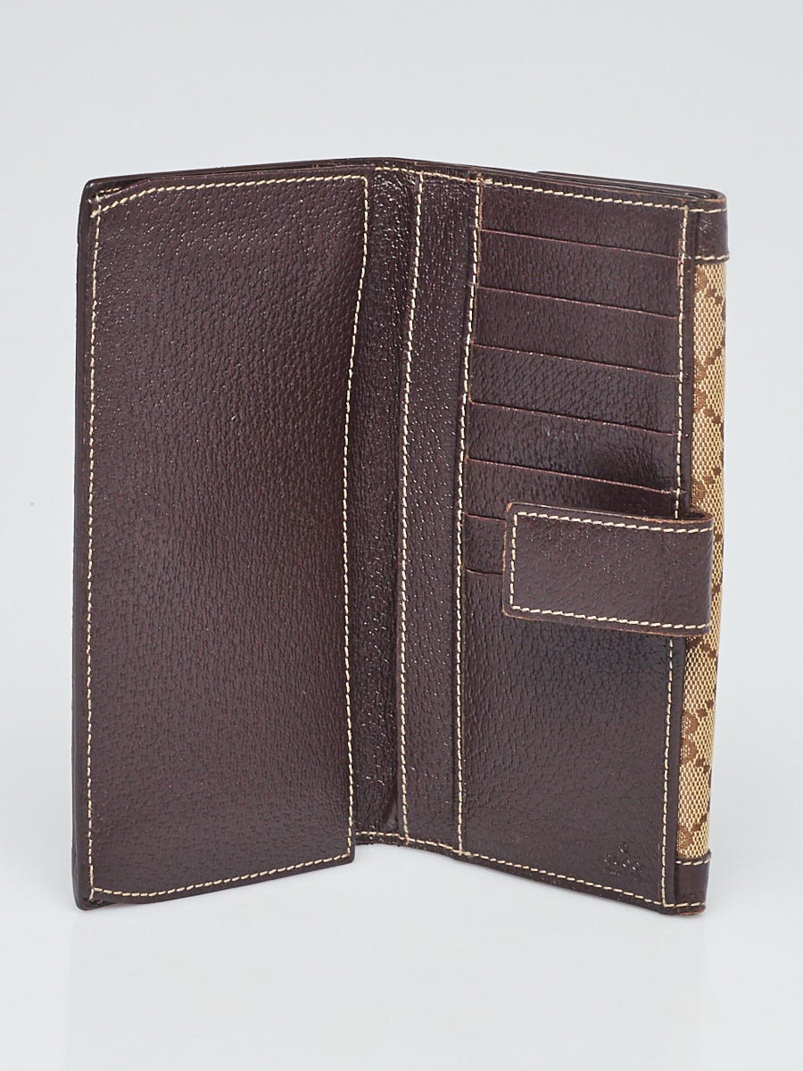 Gucci Beige/Ebony GG Canvas/Leather Continental Wallet
