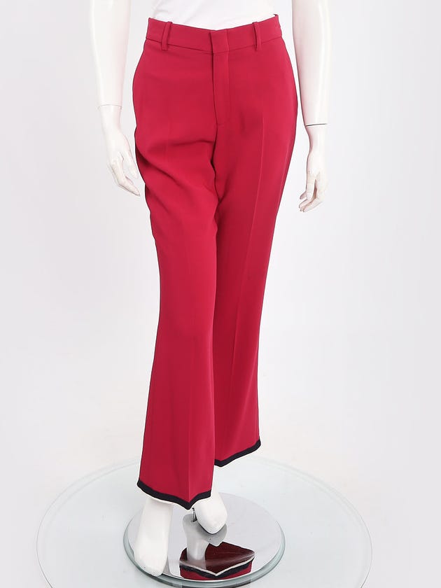 Gucci Pink Viscose Blend Trouser Pants Size 8/42