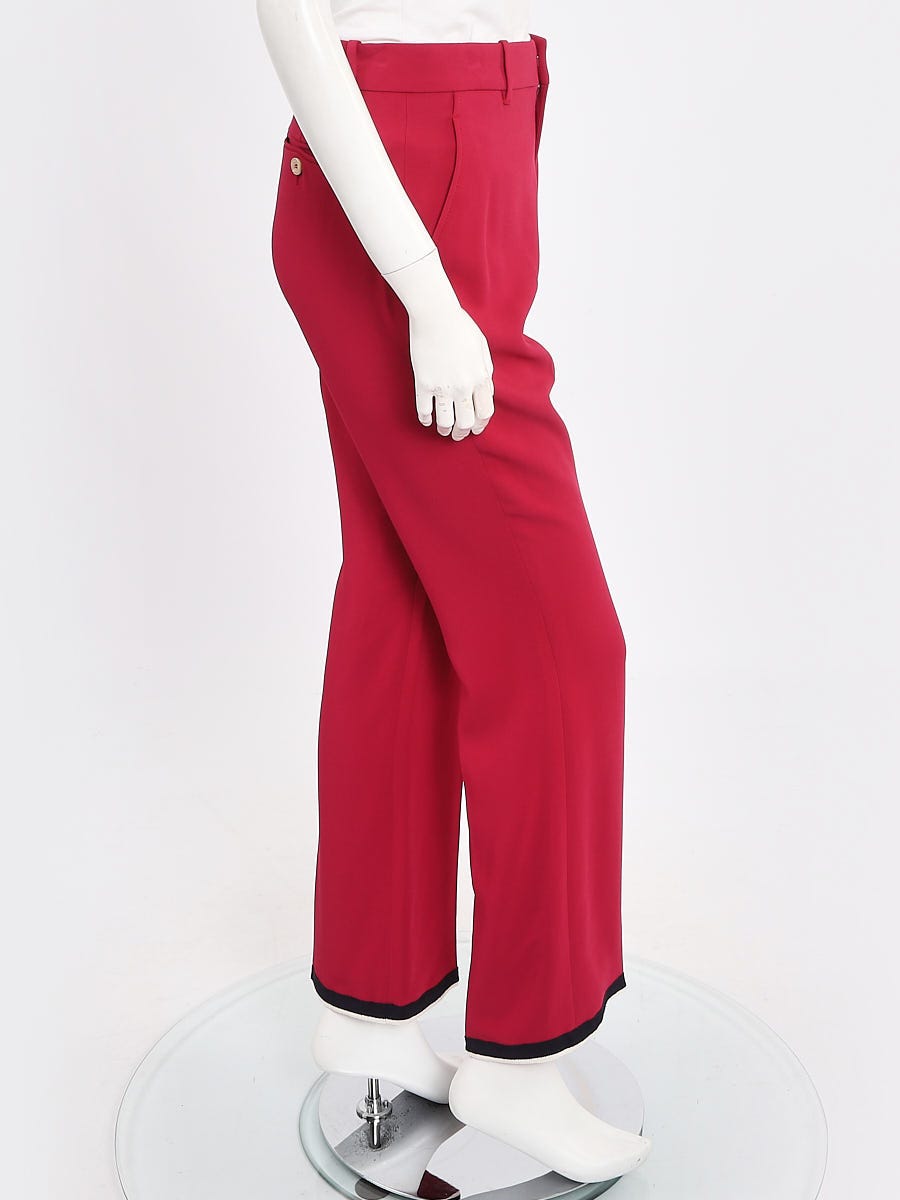 Gucci Pink Viscose Blend Trouser Pants Size 8/42