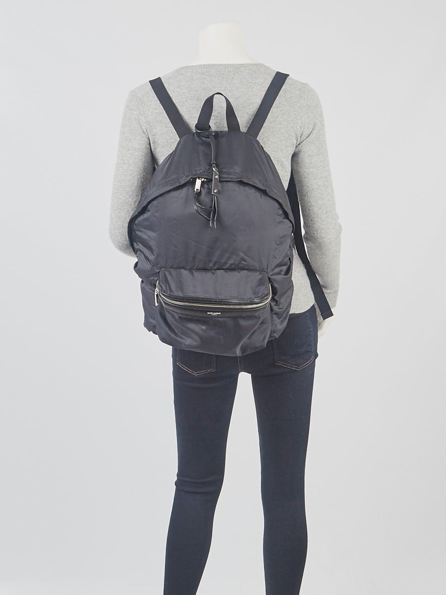 Nylon And Leather City Backpack in Black - Saint Laurent