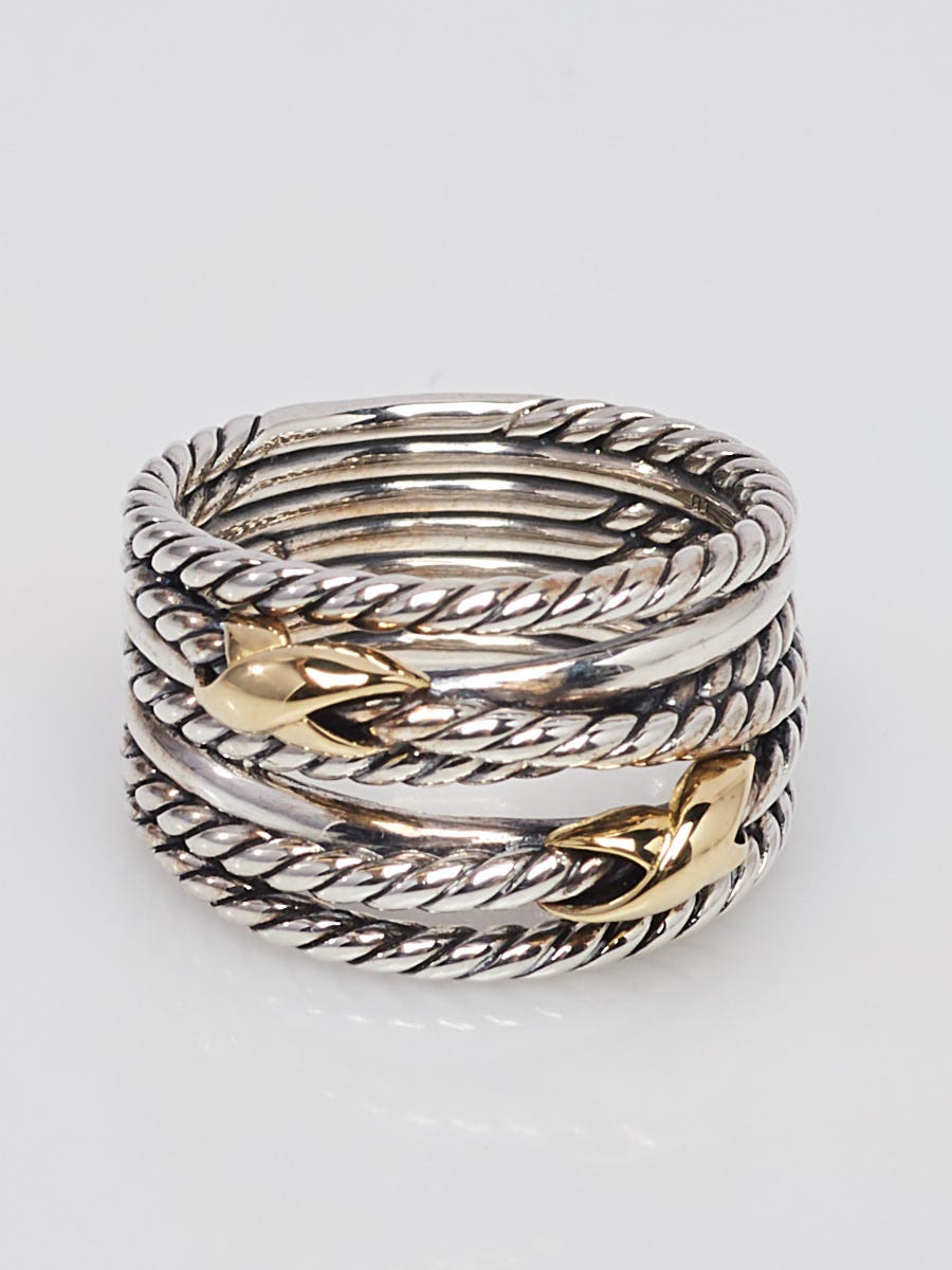 David yurman double x crossover ring with on sale diamonds