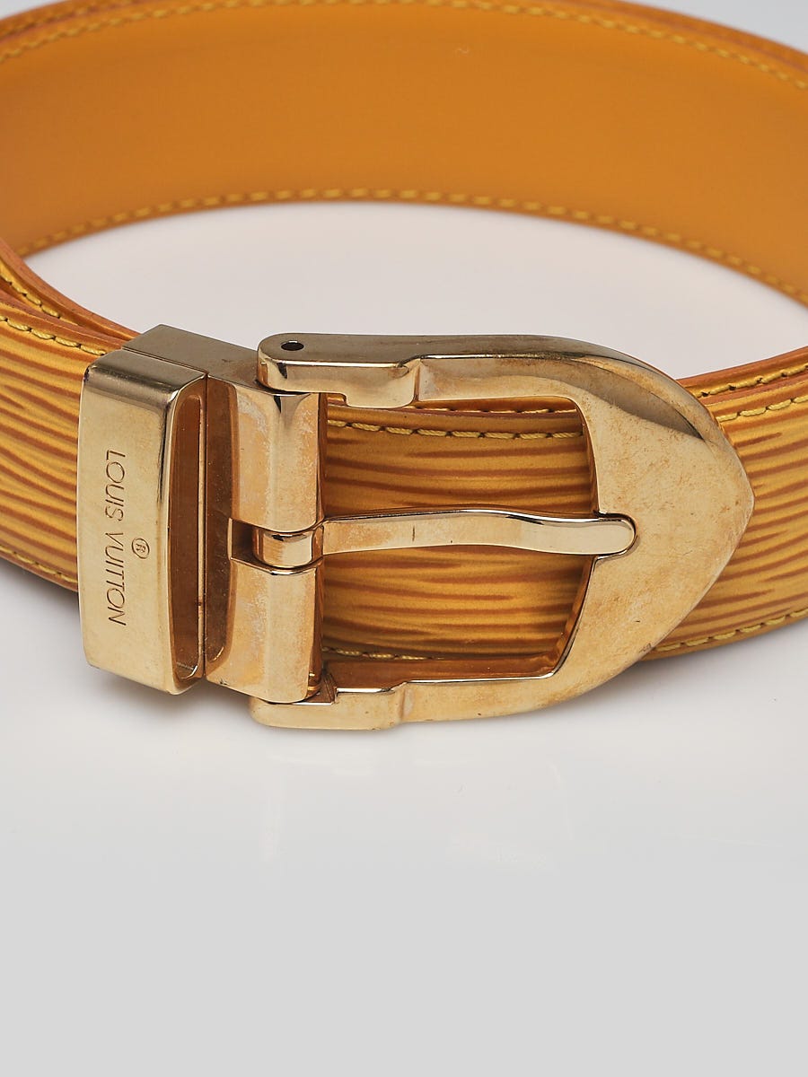 Louis Vuitton Tassil Yellow EPI Leather Belt Size 85/34