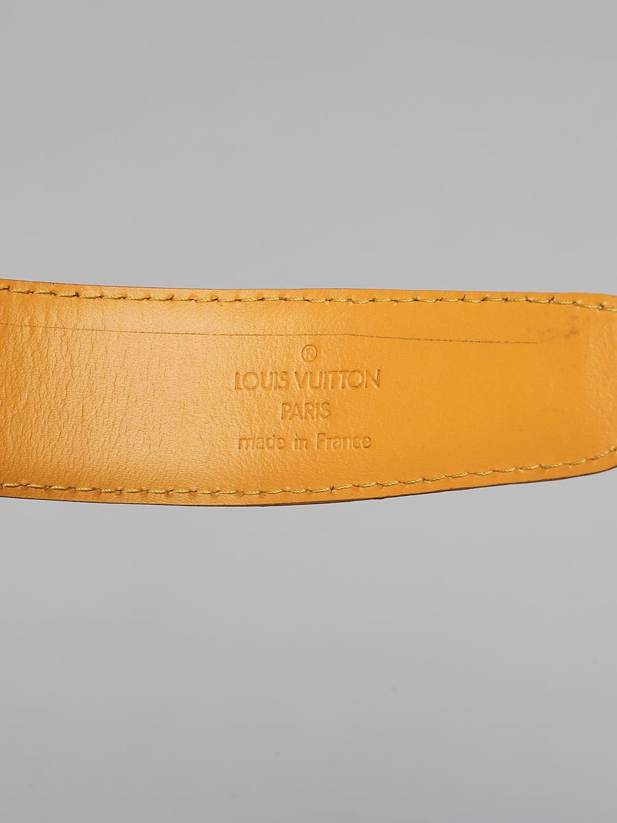 Louis Vuitton Tassil Yellow EPI Leather Belt Size 85/34